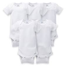 Bed bath & beyond operates many stores in the united states, canada, and mexico. Gerber Onesies Brand 5 Pack Short Sleeve Bodysuits In White Bed Bath Beyond