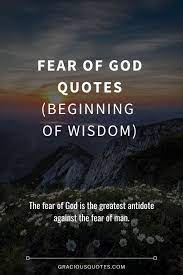 27 Fear Of God Quotes Beginning Of Wisdom