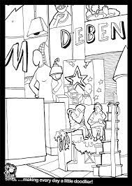 Shopping mall coloring page coloringcrewcom template. In The Shopping Mall Colouring Sheet The Doodle Monkey