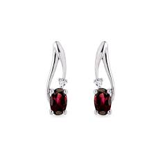 Maybe you would like to learn more about one of these? Garnet And Diamond Earrings In 14kt White Gold Klenota