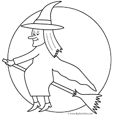 Halloween witch coloring page sheets are a fun and safe way for kids to participate in the halloween activities. Witch On Broom With The Moon Coloring Page Halloween