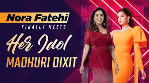 Nora Fatehi finally meets her idol Madhuri Dixit! DD3 | Vlog - YouTube