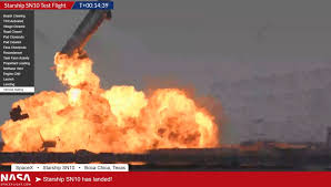 A spacex rocket prototype, known as sn10, soared over south texas during test flight wednesday before swooping down to a pinpoint landing near its launch site. 3njqpuszwk Pim