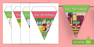Rollup bunting is the most popular display system that use on product launching, road show, marketing, events and exhibition. Our Birthdays Display Bunting Teacher Made