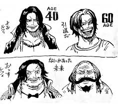 How One Piece Characters Would Look At 40 And 60 Years Old In 2020 One Piece Ace One Piece Manga One Piece Anime