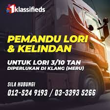 Kelindan, lorry truck, lorry attendant. Pemandulori Kelindan Untuk Lori Jobs 1klassifieds Facebook