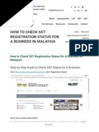 Before checking the gst status, one needs to know the gst no or brn or the business name. How To Check Company Registration Status In Malaysia