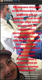 Luego de que su hermano fuera atropellado, Geraldine pide crear conciencia  vial