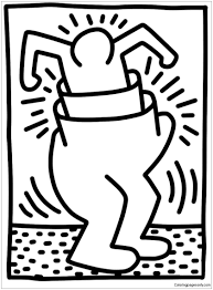 Keith haring print, keith haring poster, art print, wall art. Pop Shop Figure By Keith Haring Coloring Pages Arts Culture Coloring Pages Coloring Pages For Kids And Adults