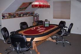 Customers Game Room With An Off Tilt Poker Table Poker Table Poker Game Room