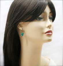 Wishbone Earrings With Turquoise