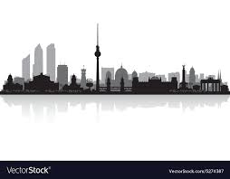 A silhouette of the philadelphia skyline between two dark silhouetted buildings. Berlin Germany City Skyline Silhouette Royalty Free Vector Aff City Skyline Berlin Germany Ad City Skyline Silhouette Berlin Germany City Skyline