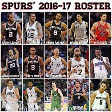Ladies And Gentlemen I Present To You The Official 2016 17 Roster Spurs Spursnation Gospursgo Raceforseis Spurs Basketball San Antonio Spurs Spurs