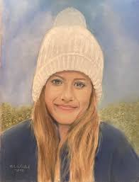 Commission portrait for Mr. and Mrs Ben Wright, their daughter Audrey.  Faber-Castel pitt, CarbOtello pastel pencil, Rembrandt soft pastels