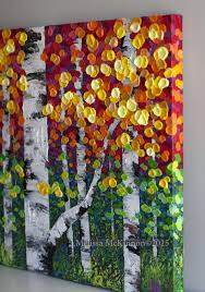 Birch Trees In Fall Paintings Melissa Mckinnon Artist Tree Painting Canvas Birch Tree Art Fall Tree Painting