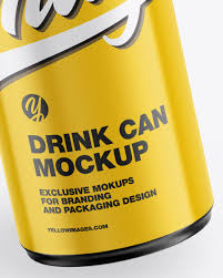 Download Metallic Drink Can W Glossy Finish Mockup In Can Mockups On Yellow Images Object Mockups PSD Mockup Templates