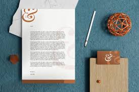 Letterhead A4 Document With Business Card And Stationery Mockup In Blue Carpet In 2020 Stationery Mockup Business Card Mock Up Paper Logo