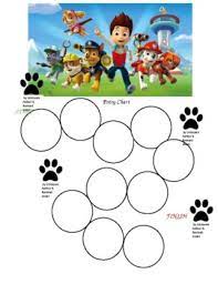 Will look like this one: Paw Patrol Chart Worksheets Teaching Resources Tpt