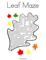 Find all the coloring pages you want organized by topic and lots of other kids crafts and kids activities at allkidsnetwork.com. Leaf Maze Coloring Page Twisty Noodle Autumn Coloring Pages Coloring Pages Autumn Coloring