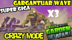 Super Giga Gargantuar Wave 10 Craazzzzy Mode X 3 Boss Fight Plants Vs Waves Fight Super
