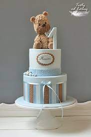 Teddy Bear Baby Birthday Cakes Baby Shower Cakes Baby Boy Birthday Cake