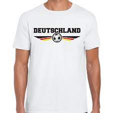 1.590 resultaten voor 'duitsland voetbal'. Duitsland Deutschland Landen Voetbal Shirt Met Wapen In De Kleuren Van De Duitse Vlag Wit Voor Heren Fun En Feest