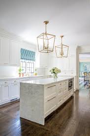 Our products have been used in some of the most prominent residential and commercial projects in the united states and abroad for over 35 years. Long Island With Marble Waterfall Countertop Contemporary Kitchen