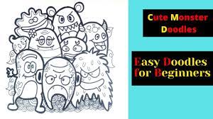 See more ideas about cute monsters drawings, monster drawing, cute monsters. Cute Monster Doodles Easy Doodles For Beginners Youtube