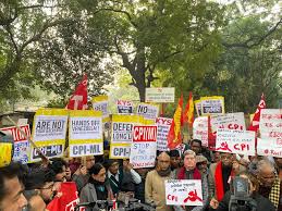 Yesterday at the call of left Parties at Jantar Mantar, AISA ...