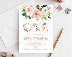 åº·ç†™å­—å…¸ Kangxizidian View 30 Baby Girl 1st Birthday Invitation Card Design