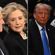 Brutal moment Bill and Hillary Clinton, Mike Pence snub Donald and Melania  Trump at Jimmy Carter's funeral