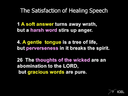 The expression originated in the bible, in proverbs 15:1: Icel Proverbs 15 Wisdom Leads To Shalom Three Disciplines To Satisfaction Ppt Download