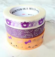 Wonton In A Million Wonton Of Wonton Washi Sample Set Etsy In 2020 Washi Wonton Cute School Supplies
