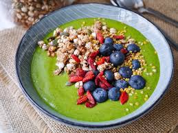 green vegetable smoothie bowl no fruit