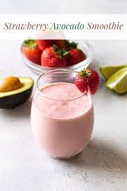 Strawberry Avocado Smoothie Recipe Avocado Smoothie Strawberry Avocado Smoothie Smoothie Recipes Strawberry