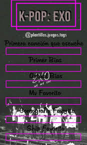 Página con juegos, memes, etc. Plantillas Para Instagram Sobre K Pop
