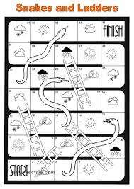 Snakes And Ladders Weather Pendidikan Kegiatan Untuk Anak Matematika