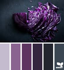 Quick look at purple color combinations in the form of chart. Chopped Hues Color Schemes Design Seeds Purple Color Palettes