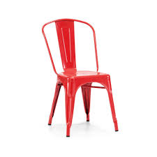 Dreux Stackable Glossy Red Steel Side Chair Set Of 4 Metal Dining Chairs Dining Chairs Rustic Dining Chairs