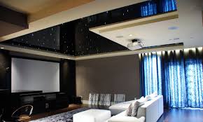 Stretch Ceiling Starry Sky Is The Most Incredible Ceiling Design Enjoy The Beauty Of Stars In Your House Floating Ceiling Home Theater Design Home