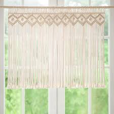 Here are some ways to decorate the kitchen window with minimal efforts. Amazon Com Mkono Macrame Valance Window Treatments Panels Curtain Woven Boho Wall Hanging Home Decor For Apartment Dorm Room Living Room Kitchen Bathroom Kitchen Dining
