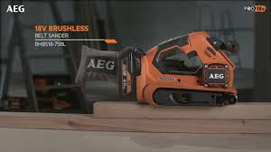 Cordless sander, 18.0v, 5 wheel dia. Pro18v Brushless Belt Sander Introduction Bhbs18 75bl Youtube