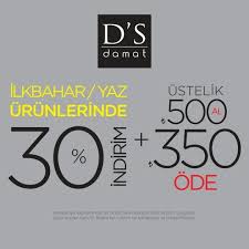 d s damat ta ilkbahar yaz urunlerinde 30 indirim ayrica her 500 tl lik alisveriste 150 tl indirim izmir park a gelin firsatlari kacirmay parka urunler yaz