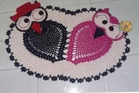 Resultado De Imagem Para Coruja De Croche Preto E Vermelho Tapete De Coruja Croche Coruja Croche
