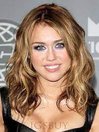 Miley Cyrus Hairstyle Medium Wavy 14 Inches Natural Soft Lace Wigs Medium Hair Styles Wavy Hairstyles Medium Miley Cyrus Hair