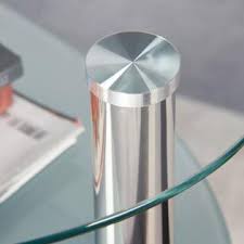 Each have mahogany tapering legs leading to a bottom circular mirrored glass shelf which sits on these beautiful round glass coffee tables are available with a choice of glass table tops in red. Yaheetech 3 Tier Modern Living Room Oval Glass Coffee Table Round Glass Side End Tables With Chrome Finish Legs Cocktail Table