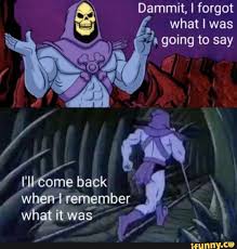 Dammit I Forgot What I Was Going To Say Ome Back Wheal Remember What It Was
