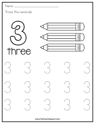 Trace And Color Numbers 1 10 The Teaching Aunt Writing Numbers Kindergarten Preschool Math Worksheets Tracing Worksheets Preschool