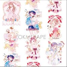 Sweet Girl Washi Tape With Special Ink And Release Paper Masking Washi Tape Deco Tape 45mm X5m Cute Doodles Watercolor Girl Washi Tape