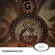 Su Kabak Abajur Dekoratif Lamba Gourd Lamp Su Kabak Lamba Lamba Abajur Su Kabagi